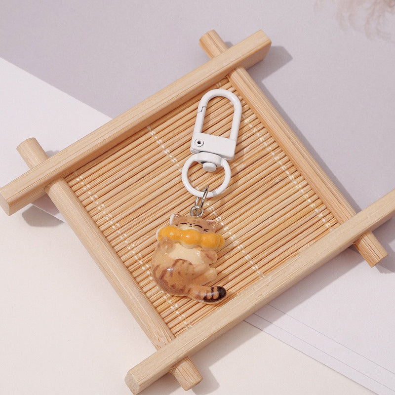 Wholesale Cartoon Cat Resin Keychain Car Key Accessory Party Gift