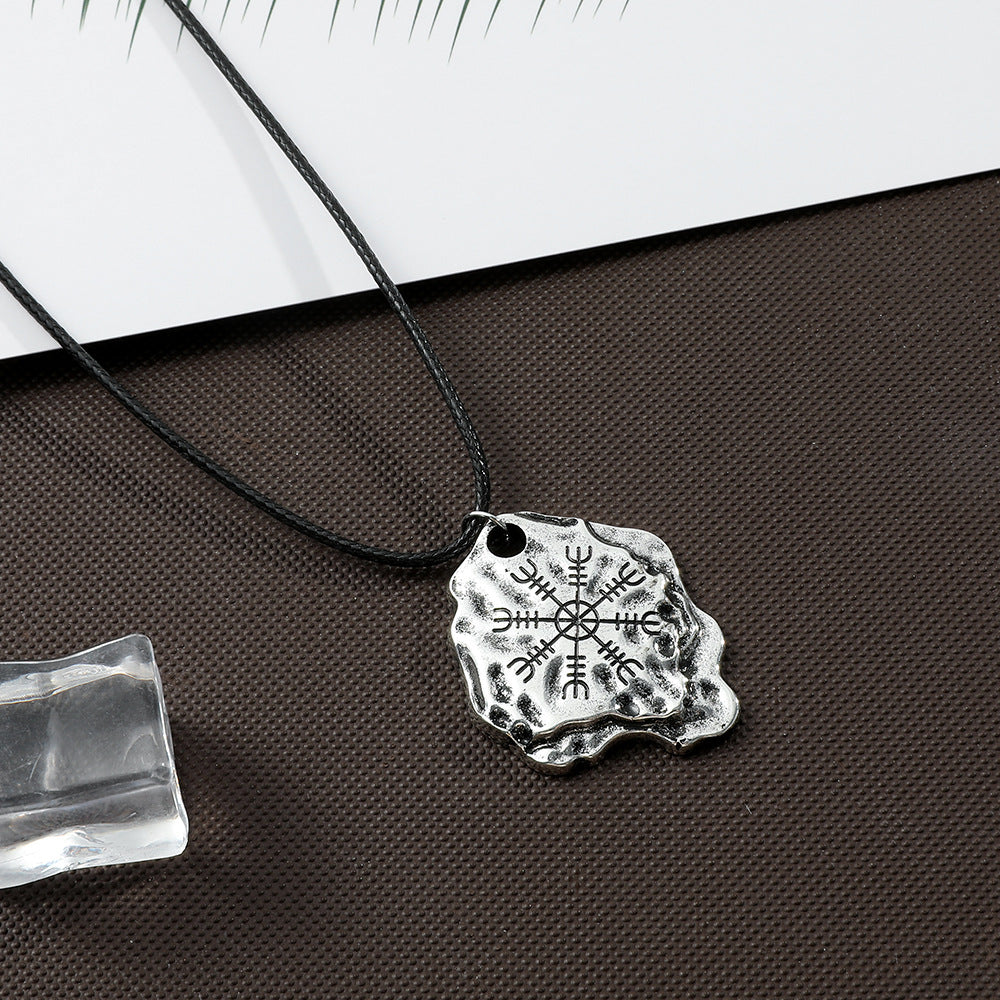 Wholesale Nordic Logo Pattern Creative Rune Pendant Necklace