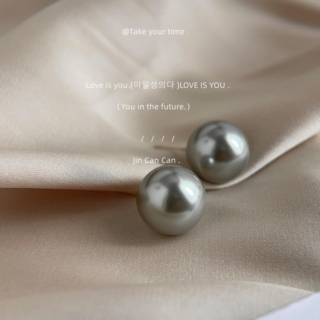 Wholesale  retro Pearl 925 silver pin earrings