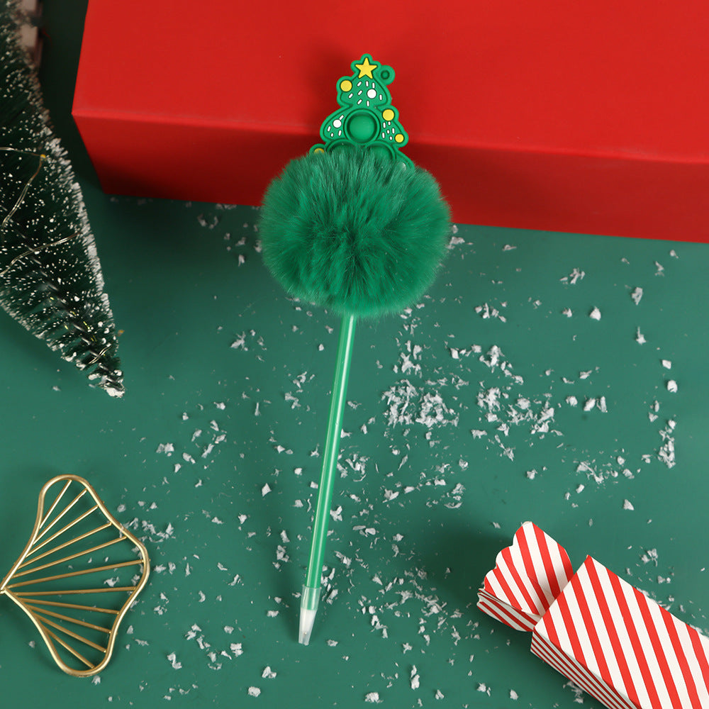 Wholesale cartoon Christmas souvenir brush ballpoint pen