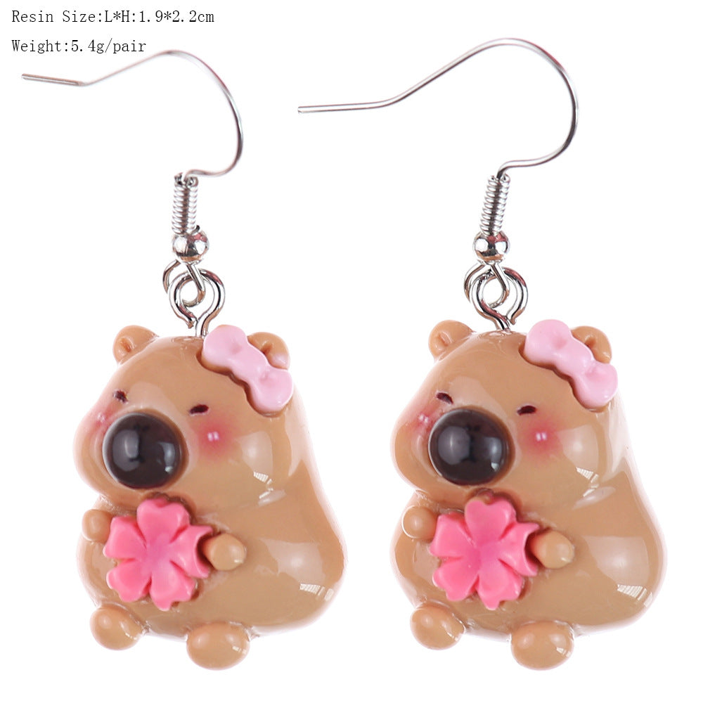 Wholesale  Cute Cartoon Peach Earrings