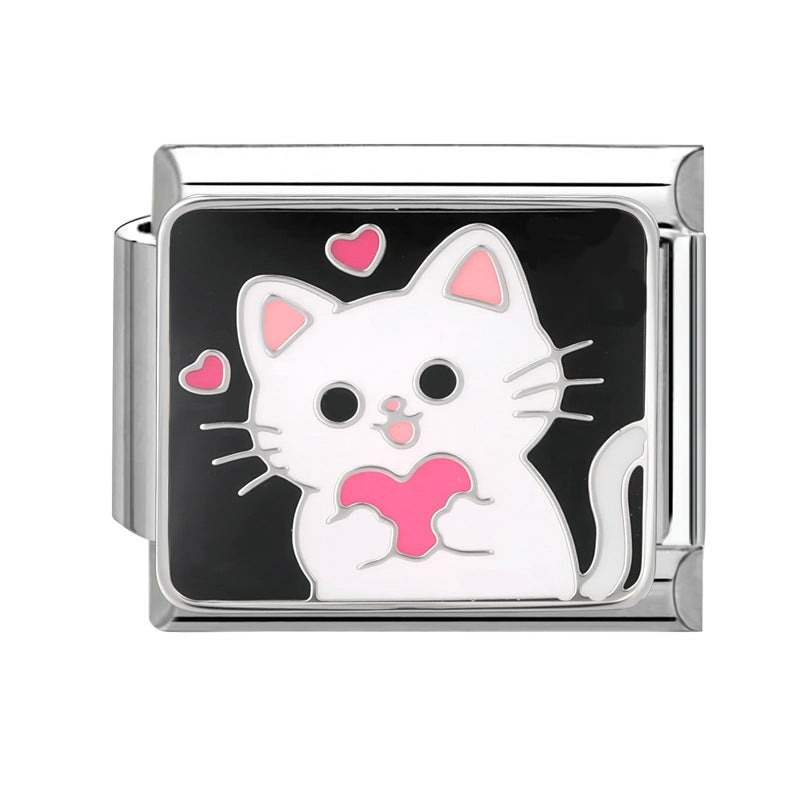 Wholesale 9mm Italian Charm Starter Bracelets DIY Cute Pet Series Stainless Steel Composable Bracelet