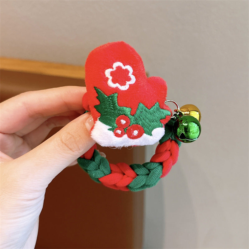 Wholesale Christmas Cute Santa Kids Hair Scrunchies ACC-HS-Hanl004