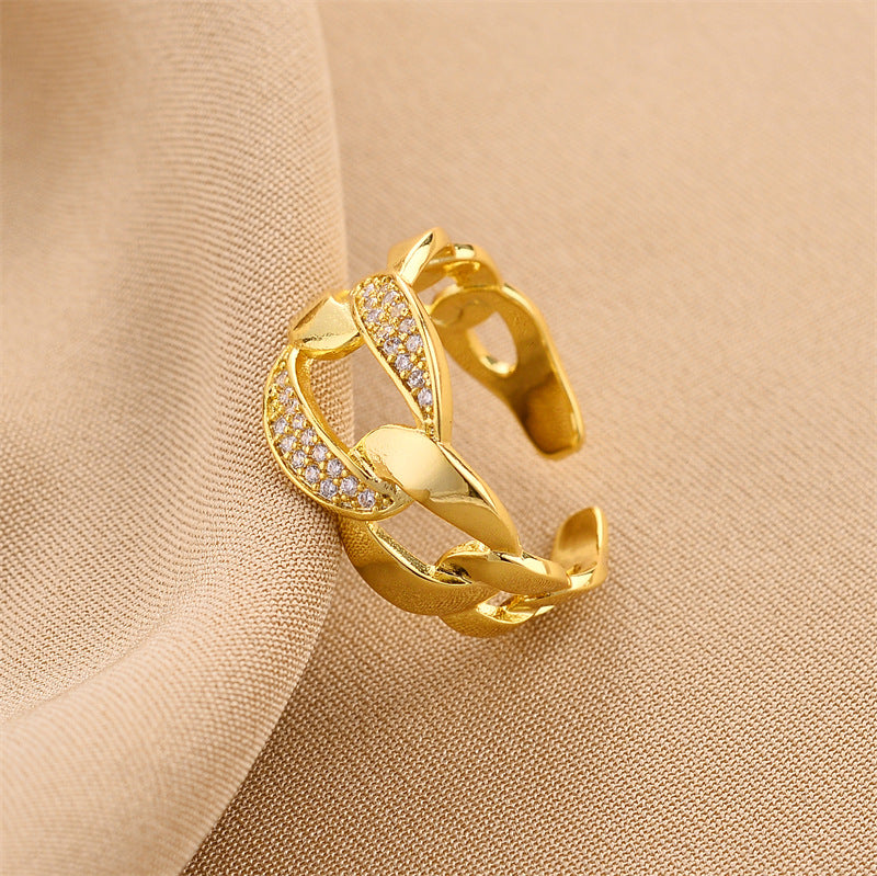 Wholesale light luxury open rings