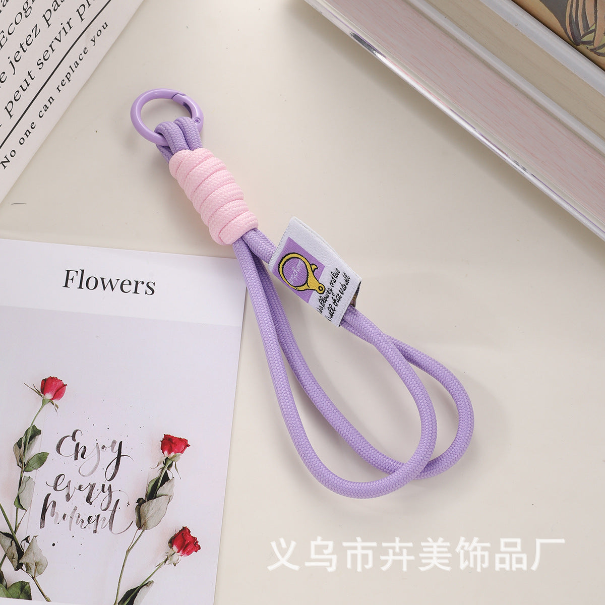 Wholesale Contrast color  wrist strap keychain