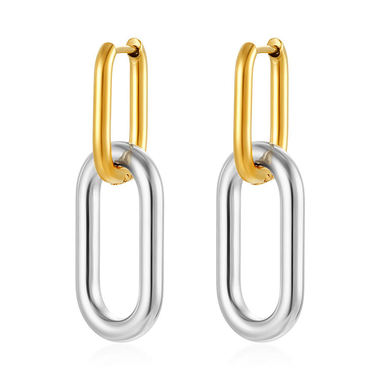 Wholesale Square pendant stainless steel earrings