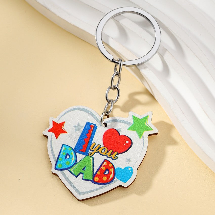 Wholesale Creative Father's Day Wooden Sign Keychain ACC-KC-RongR045