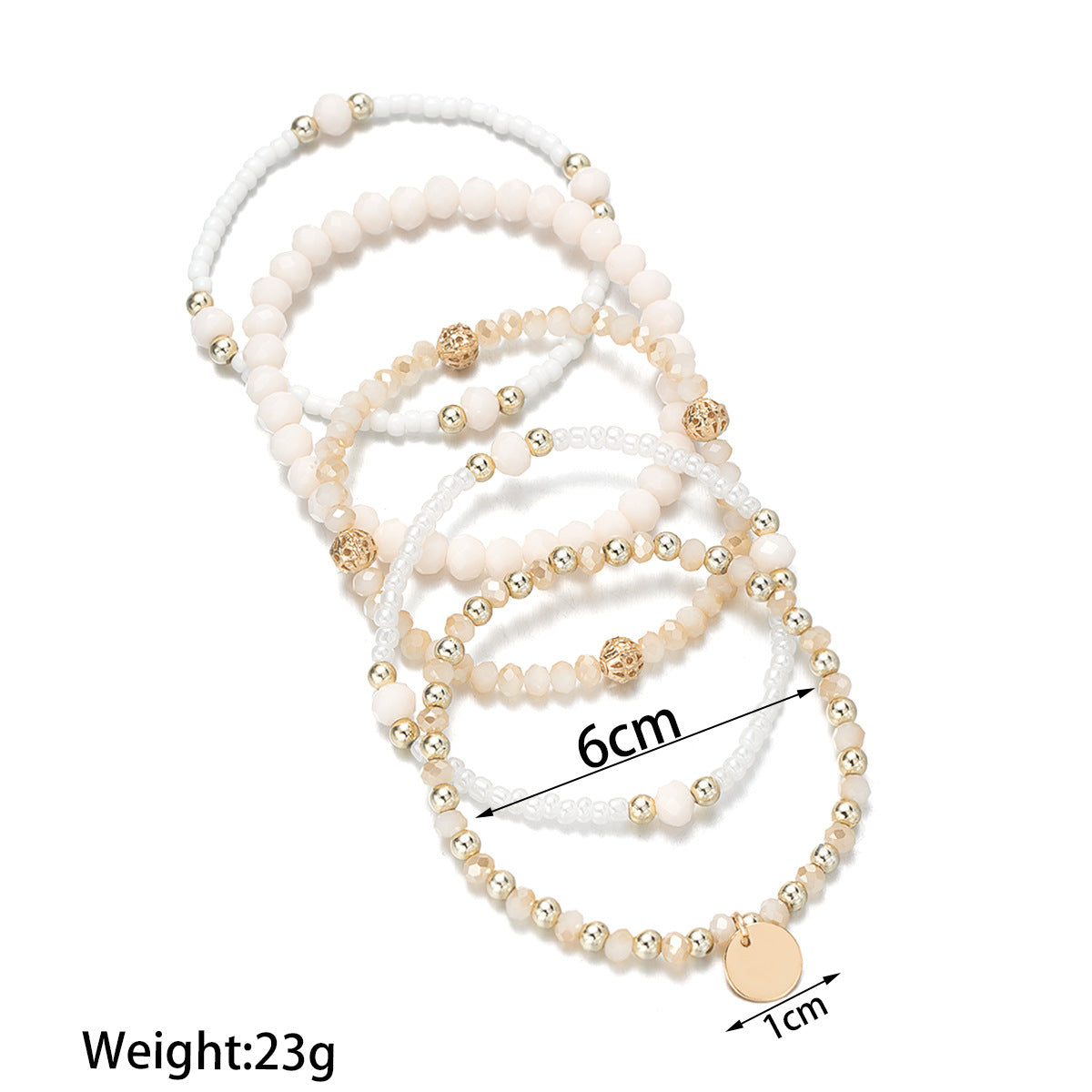 Wholesale Crystal Resin Beaded Elastic Women's Bracelet