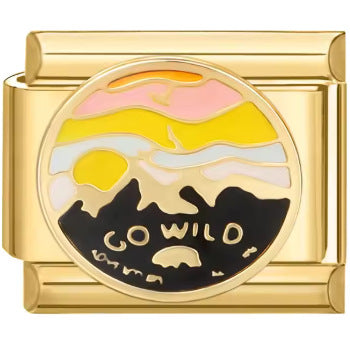 Wholesale  Italian Charm Bracelet 9mm DIY Full Gold Creative Stainless Steel Composable Bracelet