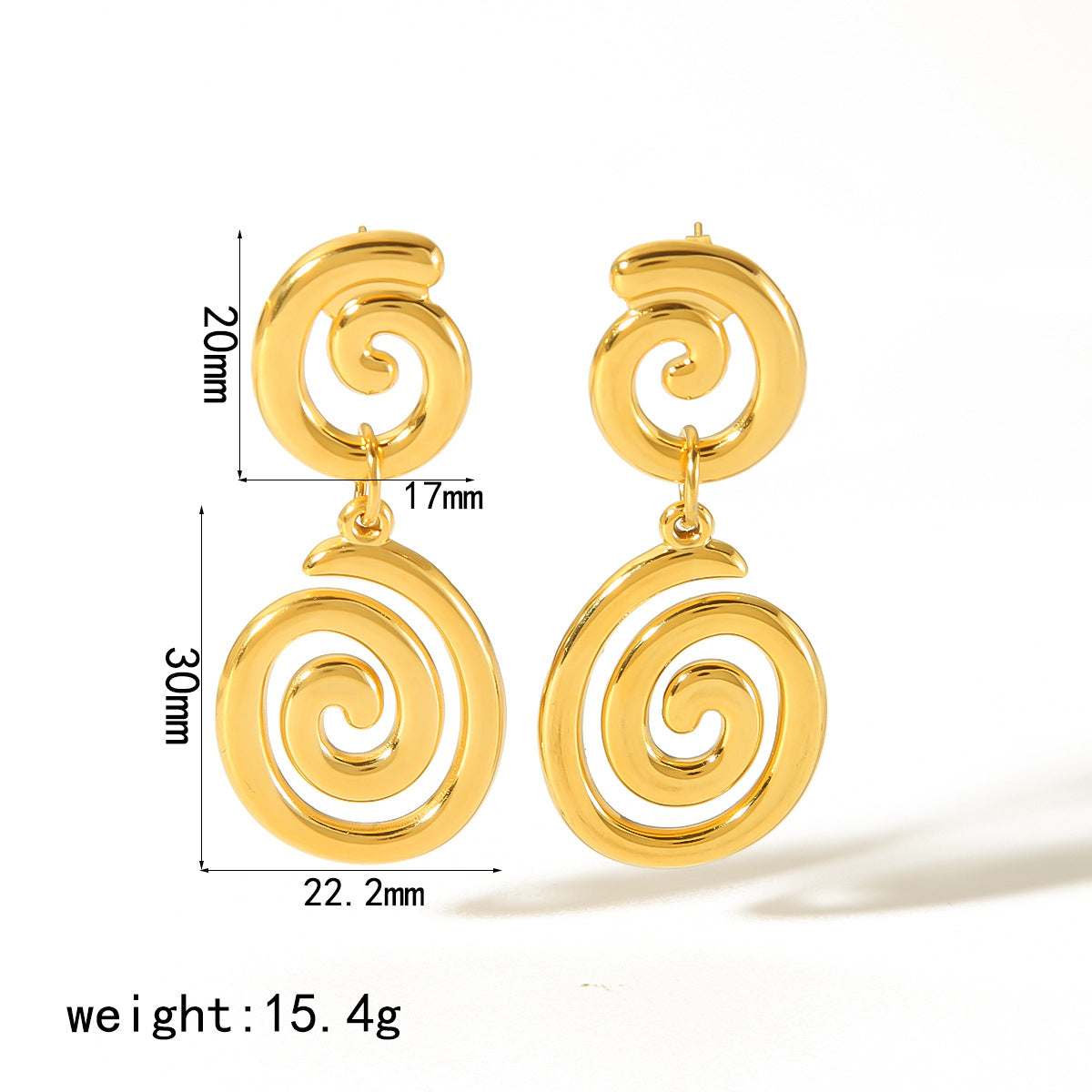 Wholesale Vintage Geometric Earrings 18K Gold Stainless Steel Earrings Threaded Earrings ACC-ES-LiQuan001