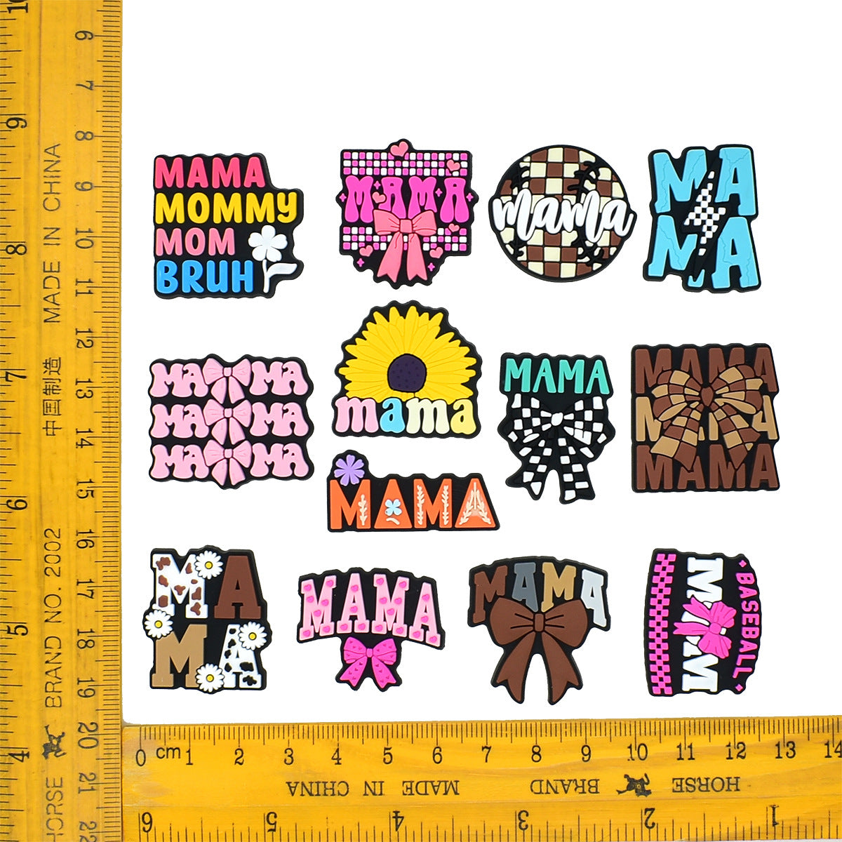 Wholesale  Random 100pcs Mother Series PVC Soft Rubber Shoe Buckle Decoration