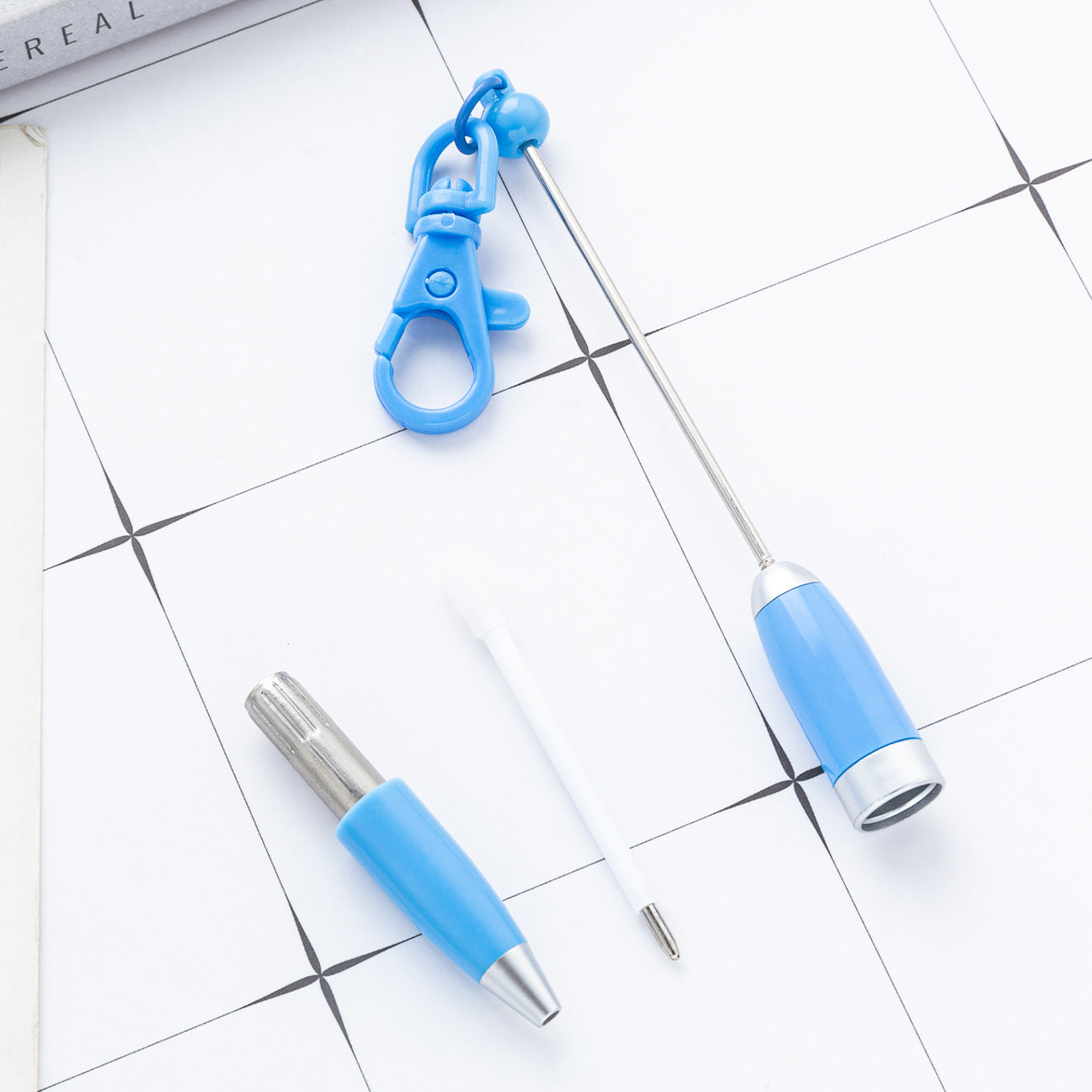 Wholesale Beaded Pen Printable Logo Short Portable  Pen