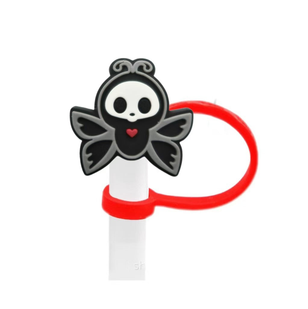 Wholesale 10pcs  themed animal skull shapes Straw Cover Straw Tube Cap