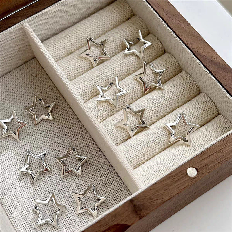 Wholesale Five-pointed Star Ear Buckle Earrings