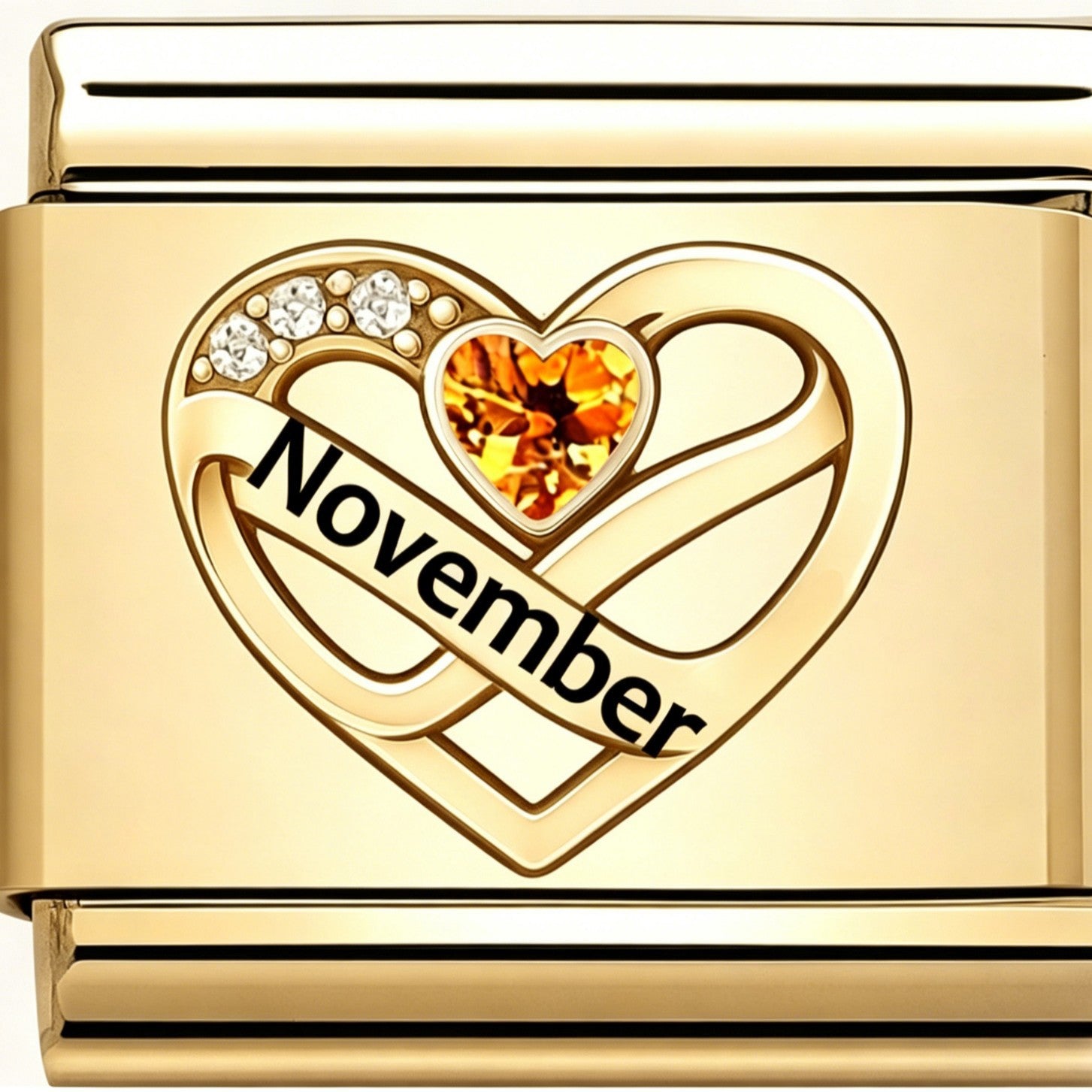 Wholesale DIY Italian Charms Bracelet Stainless Steel Month Love Heart Pattern Boutique Resale