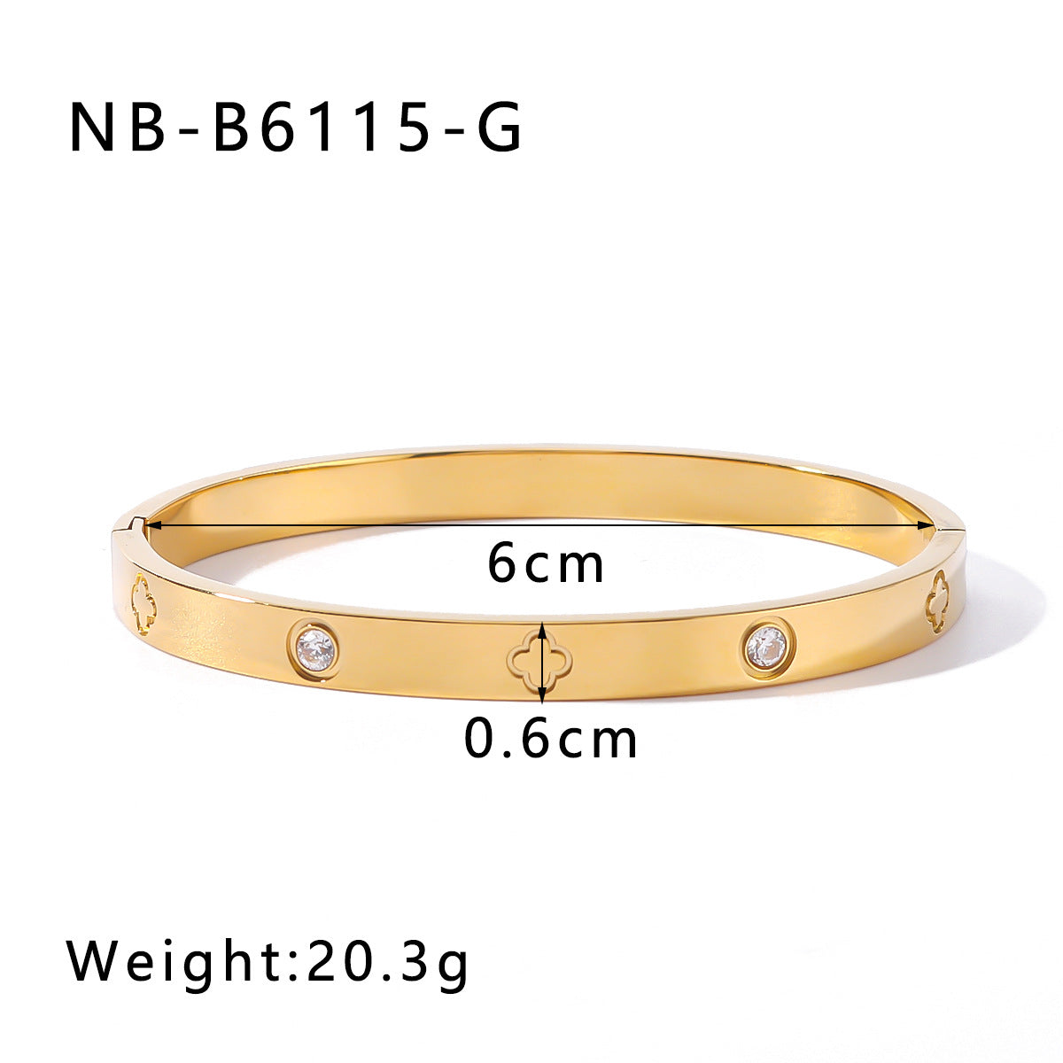 Bracelet rond en gros acier inoxydable en acier inoxydable 18 carats