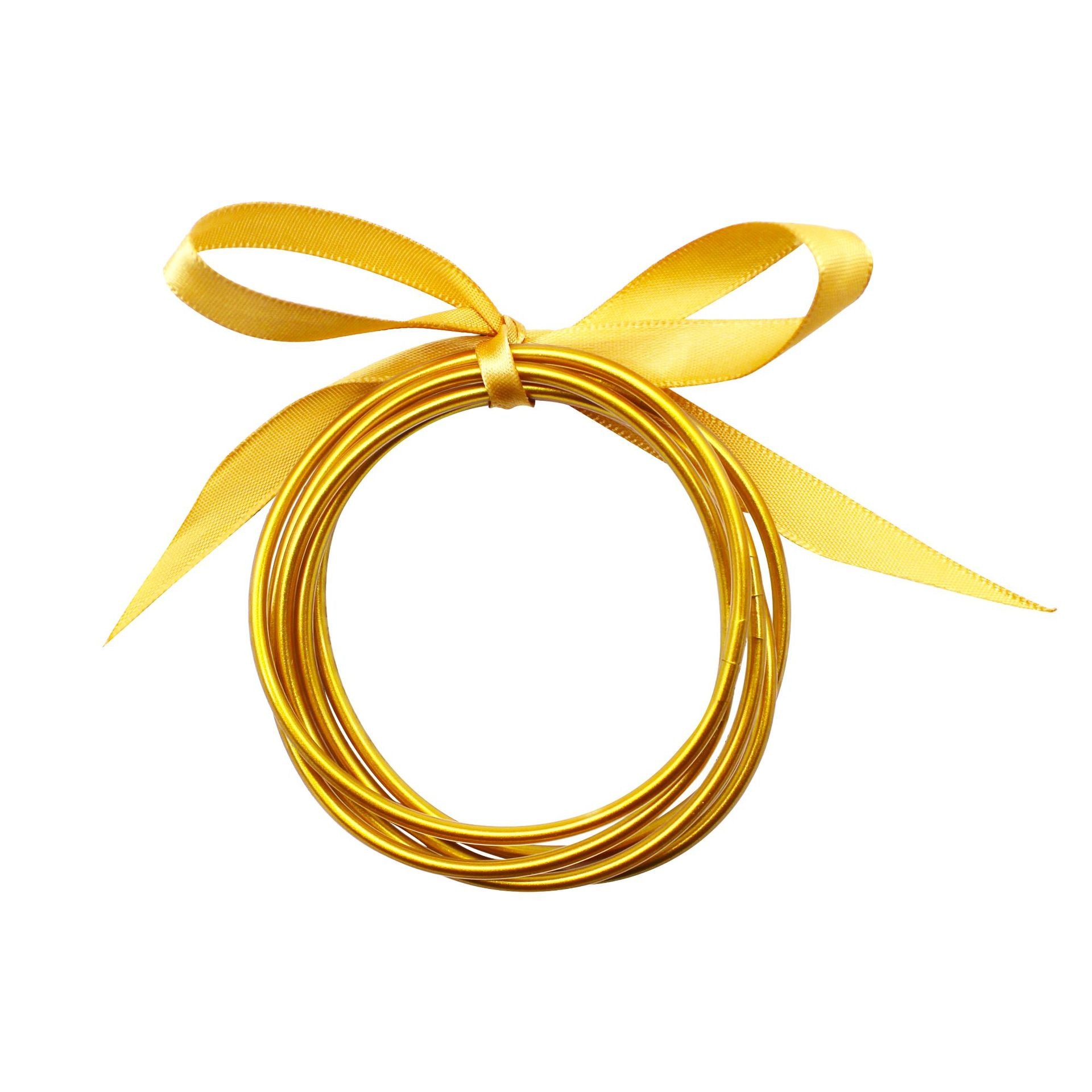 Wholesale Plastic Silicone Tube Gold Foil Jelly Bangles Five Layer Bracelet ACC-BT-YTian001