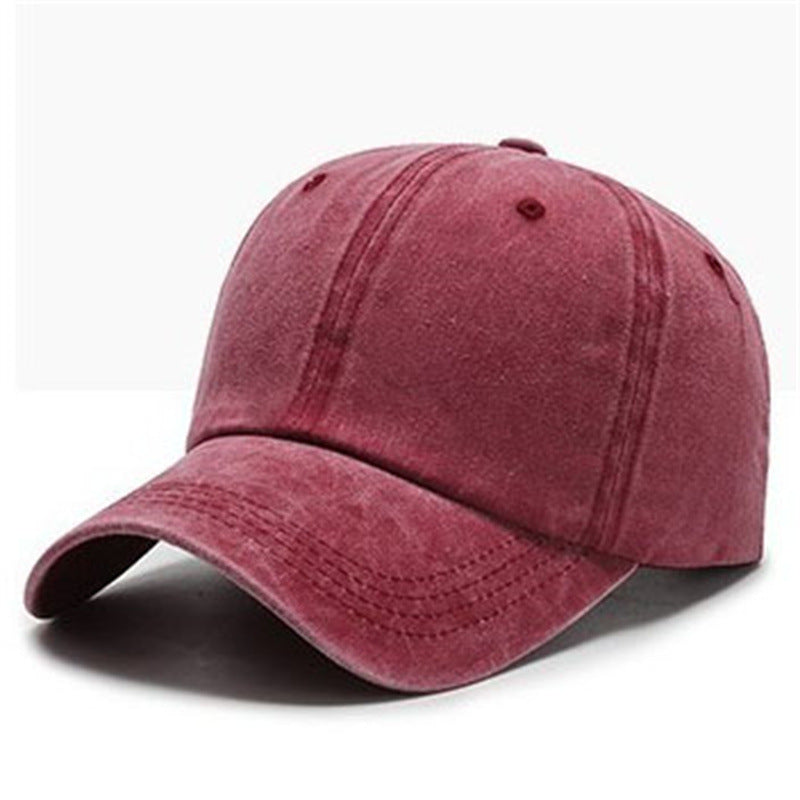 Wholesale Washed Pure Cotton Solid Color Light Plate Baseball Cap