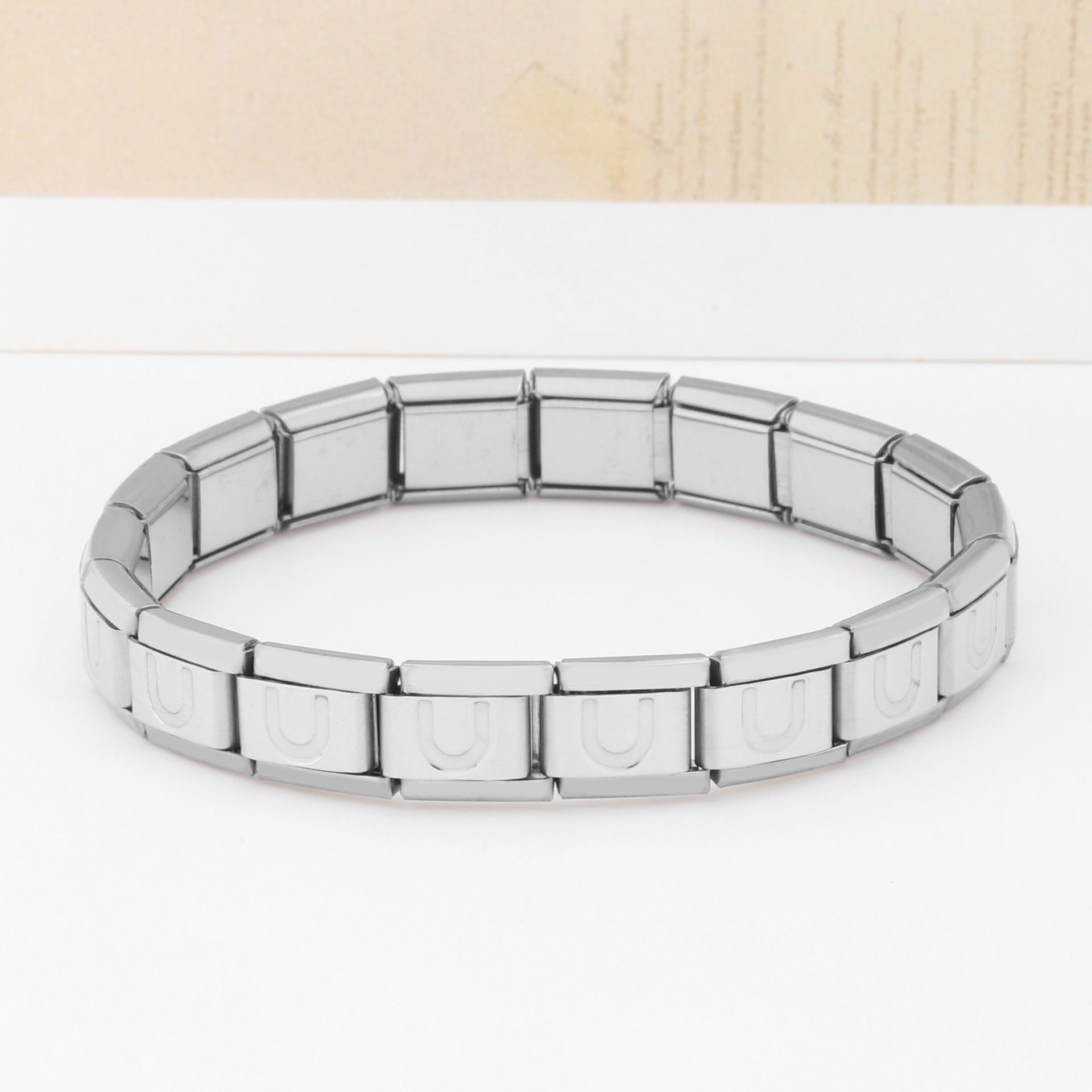 Wholesale Italian Charm Bracelet 9mm DIY Splicing Removable Stainless Steel Letter Composable Bracelet ACC-BT-XY047