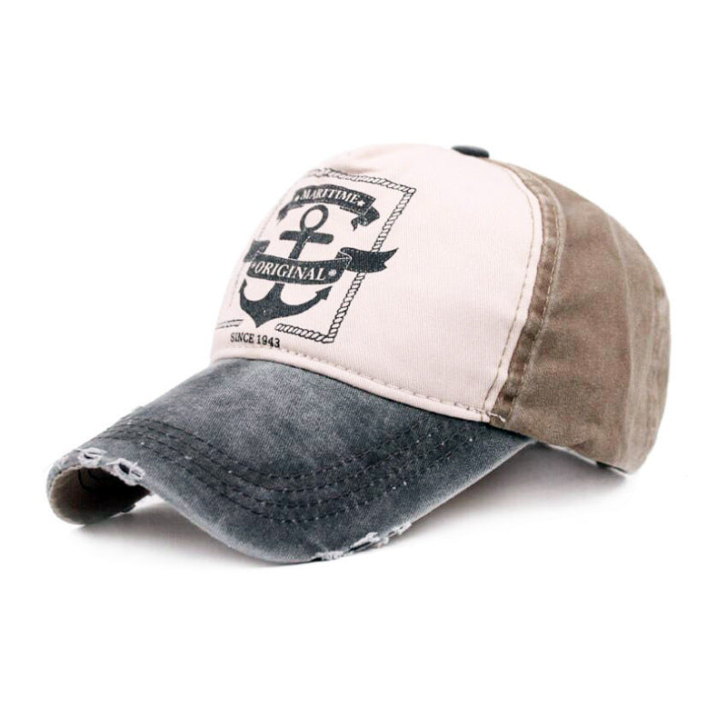 Wholesale  anchor retro distressed washed baseball cap