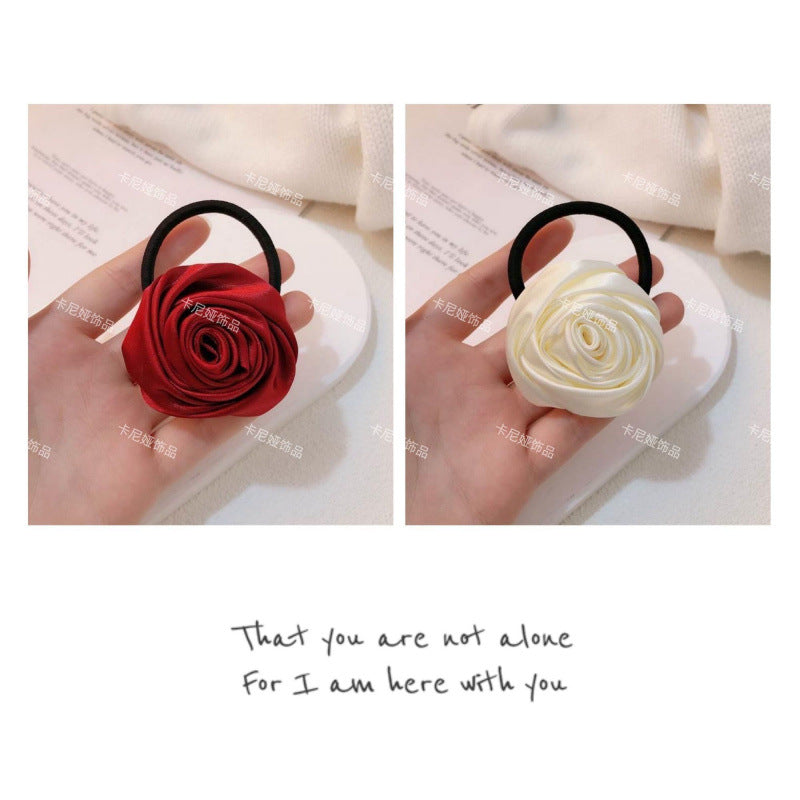Wholesale Rose Satin Hair Tie