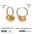 Wholesale  Stainless steel 18K gold color matching smooth steel ring earrings