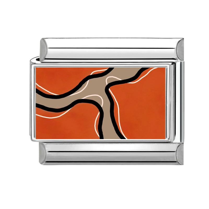 Wholesale 9mm Italian Charm Starter Bracelets DIY Heart Flower Evil Eye Series Stainless Steel Composable Bracelet