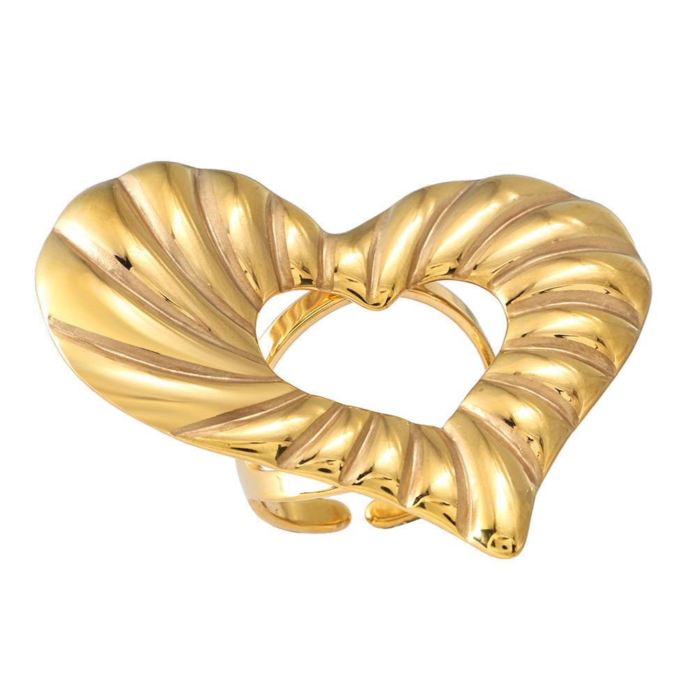 Wholesale Stainless Steel Heart Starfish Necklace Ring