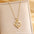 Wholesale Titanium Steel Plated 18K Gold English Letter Pendant Necklace