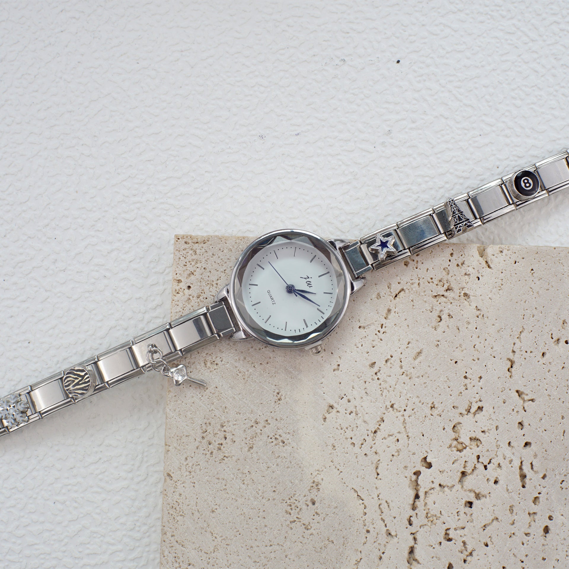 Wholesale Diamond-Set Stainless Steel Italian Charm Watches