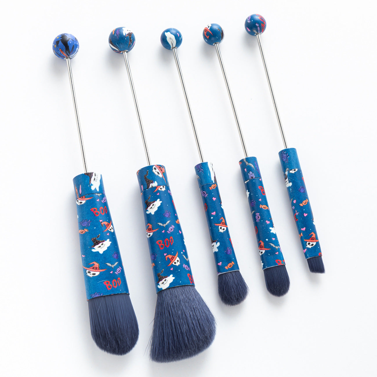 Wholesale DIY Beaded Metal Handle Beadable Makeup Brush  Halloween Makeup Brush suit