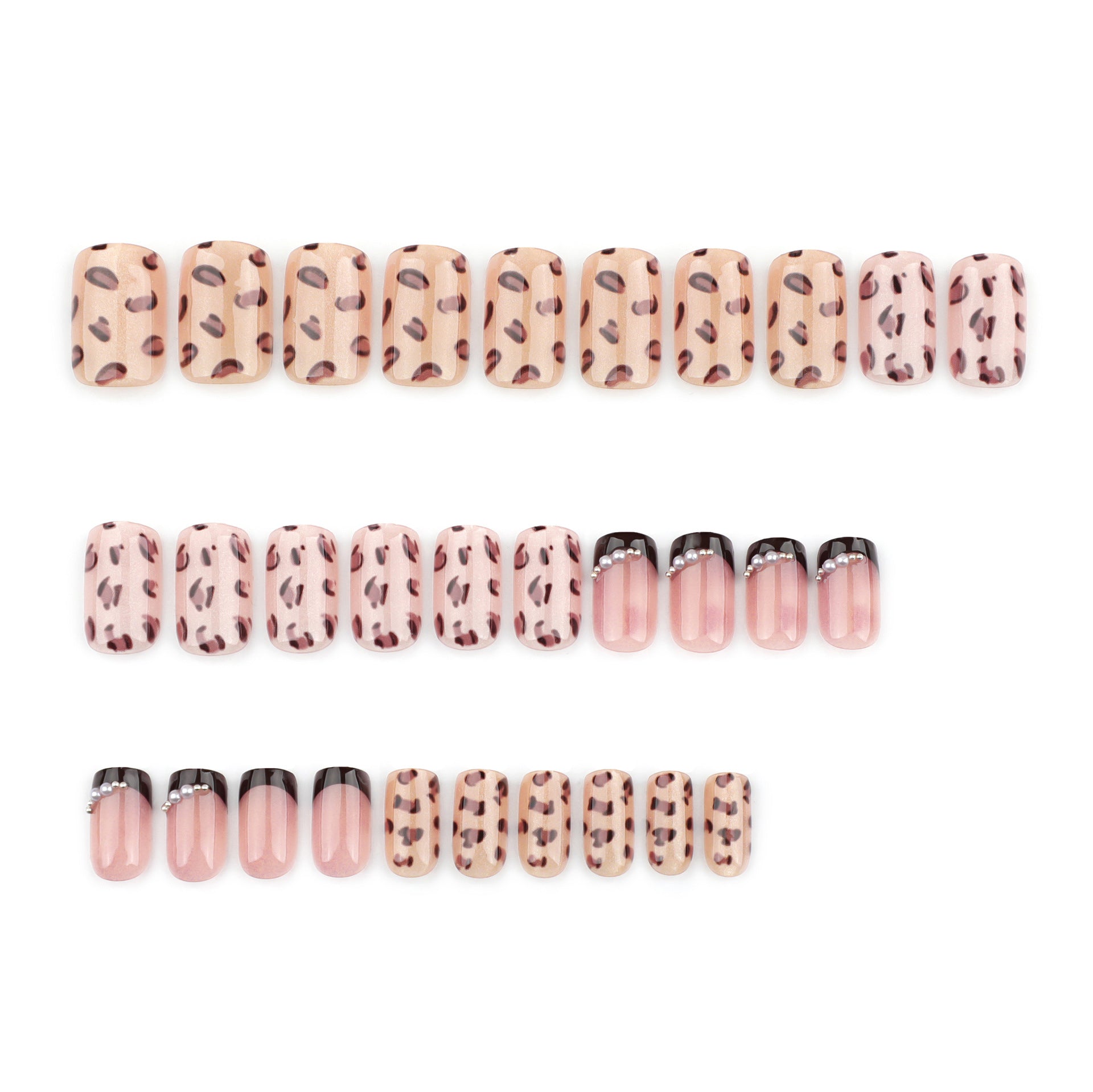 Wholesale 24 Pieces/boxLeopard Print Nails Kits Nail Stickers