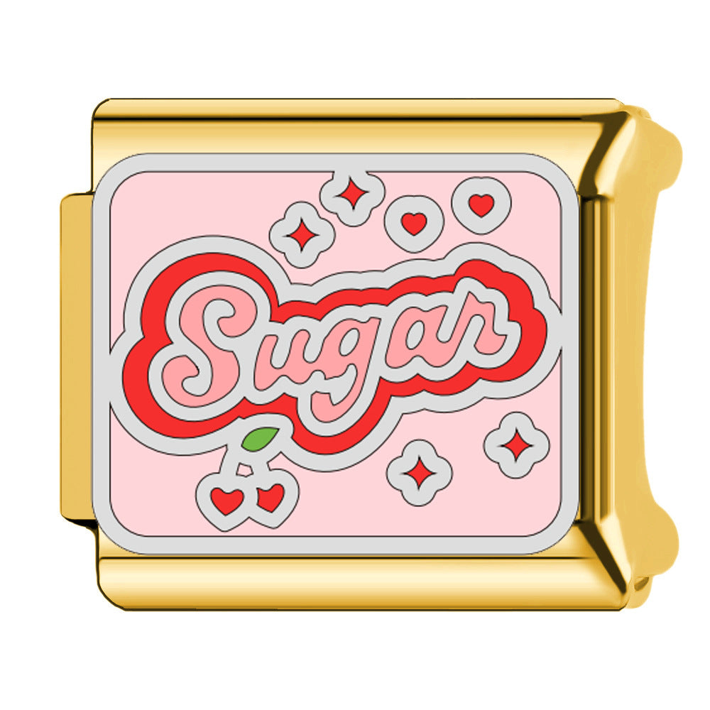 Wholesale  Italian Charm Bracelet 9mm DIY English words  Creative Stainless Steel Composable Bracelet