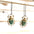 Wholesale retro artistic ancient golden oil bee earrings