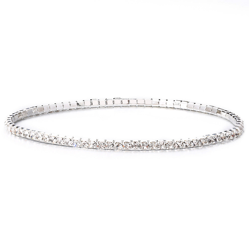 Wholesale Inlaid Colorful Diamond Bracelet Multi-color Rhinestone Elastic Bracelet for Women Layered Bracelet Set ACC-BT-HZS004
