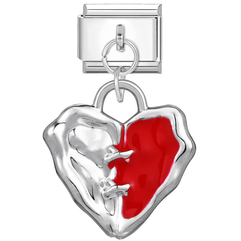 Wholesale Italian modular DIY jewelry red pendant bracelet