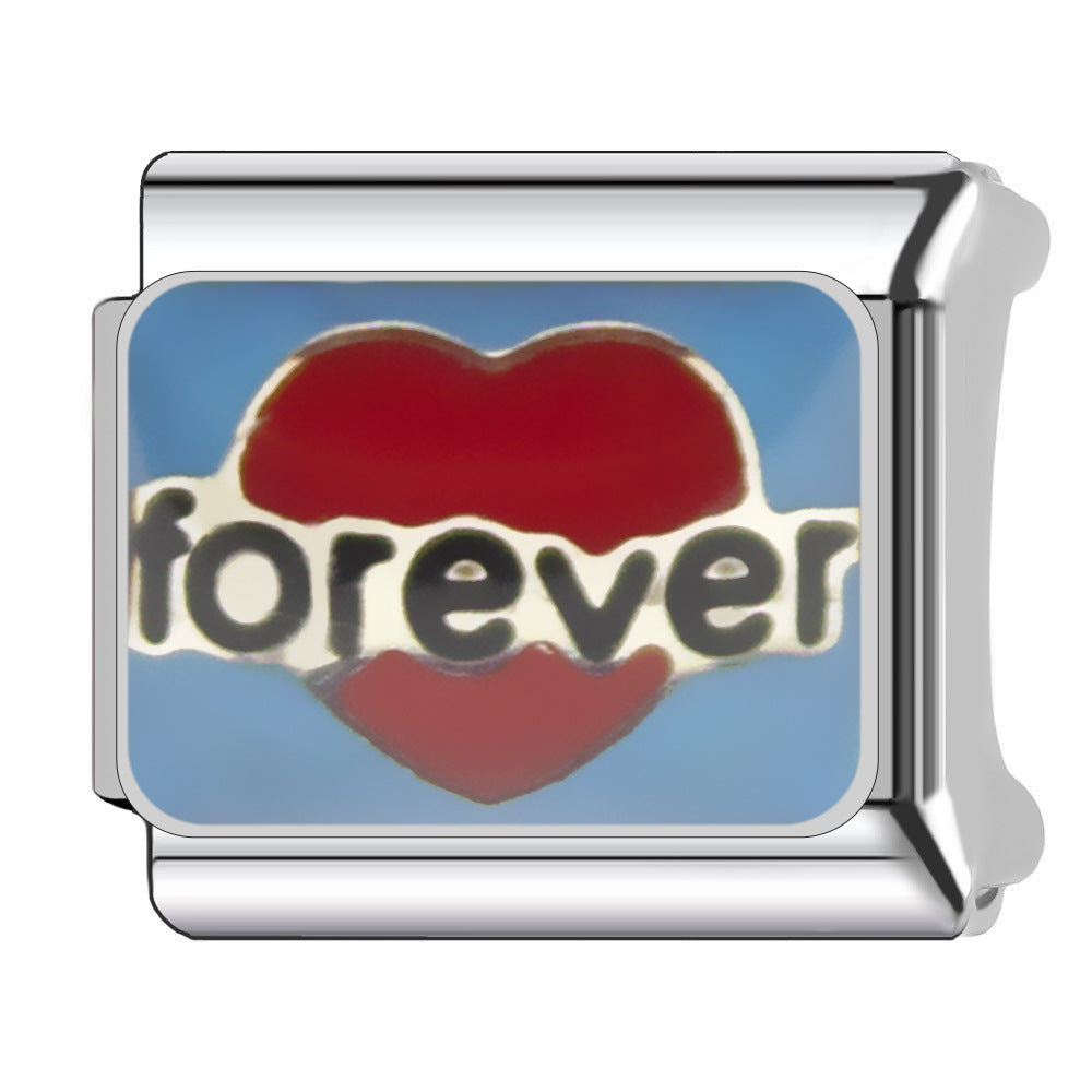 Wholesale Heart-Shaped Italian Module Bracelet Stainless Steel Dripping Oil Fashion Jewelry Accessory Gift