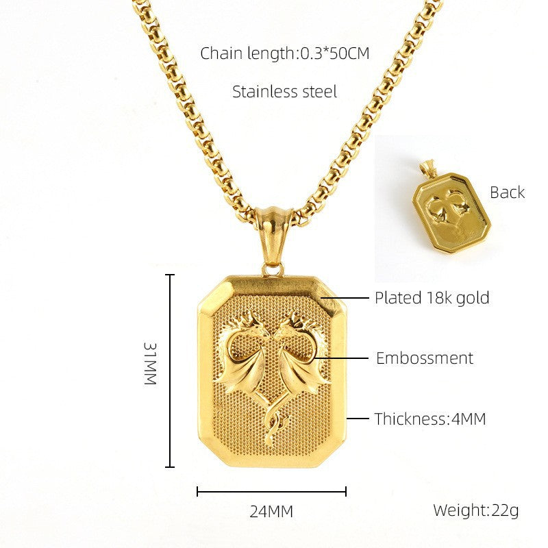 Wholesale  retro stainless steel necklace  cross pendant jewelry