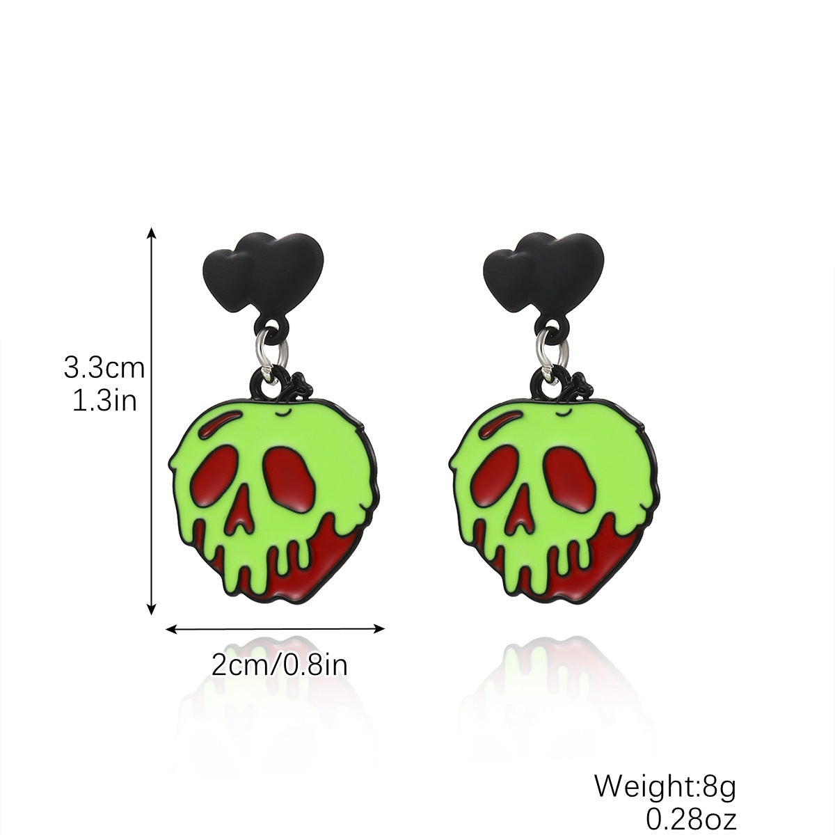 Wholesale  Skull Diablo Earrings  Diamond-encrusted Alloy Halloween Earrings