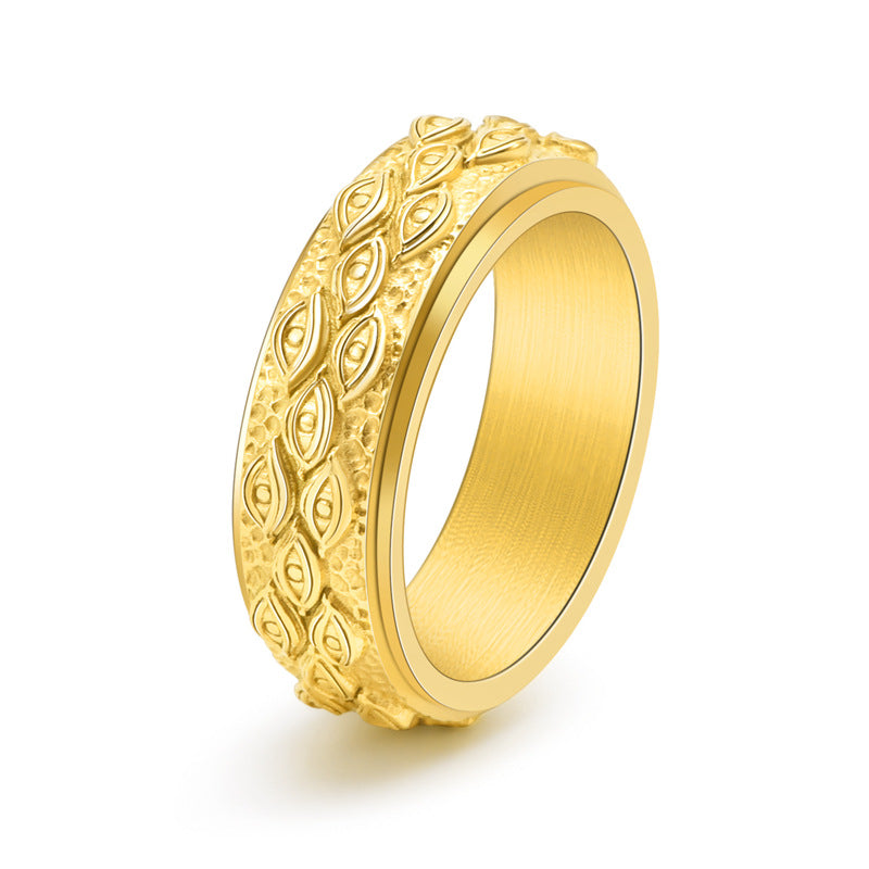 Anello girevole in acciaio inossidabile con occhio di Dio retrò all'ingrosso