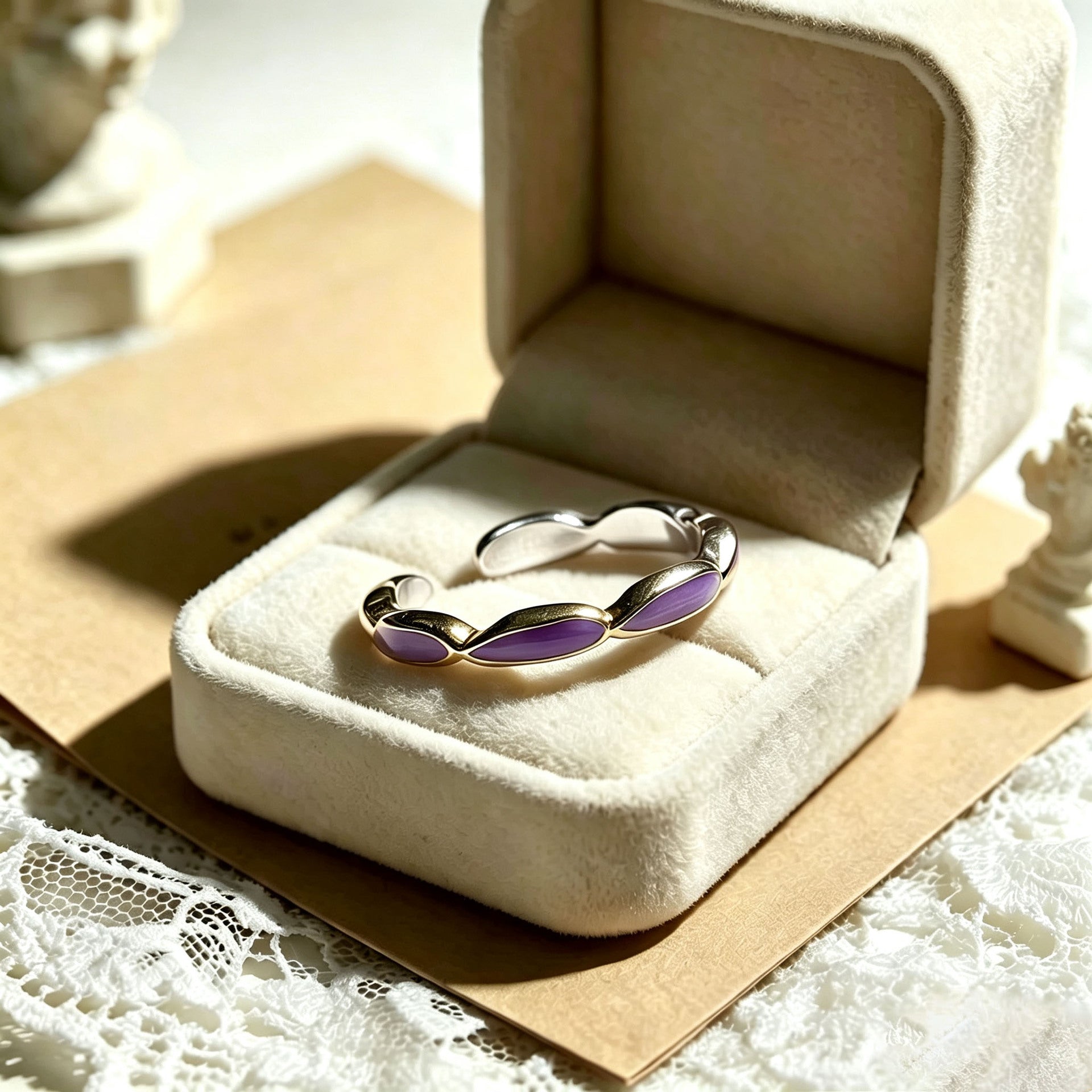Wholesale Niche High-End Alloy Ring with a Unique Style,  Open Design,  Seven-Bead Ring,  Trendy Ring,  Tiktok Hot Item,  Enamel