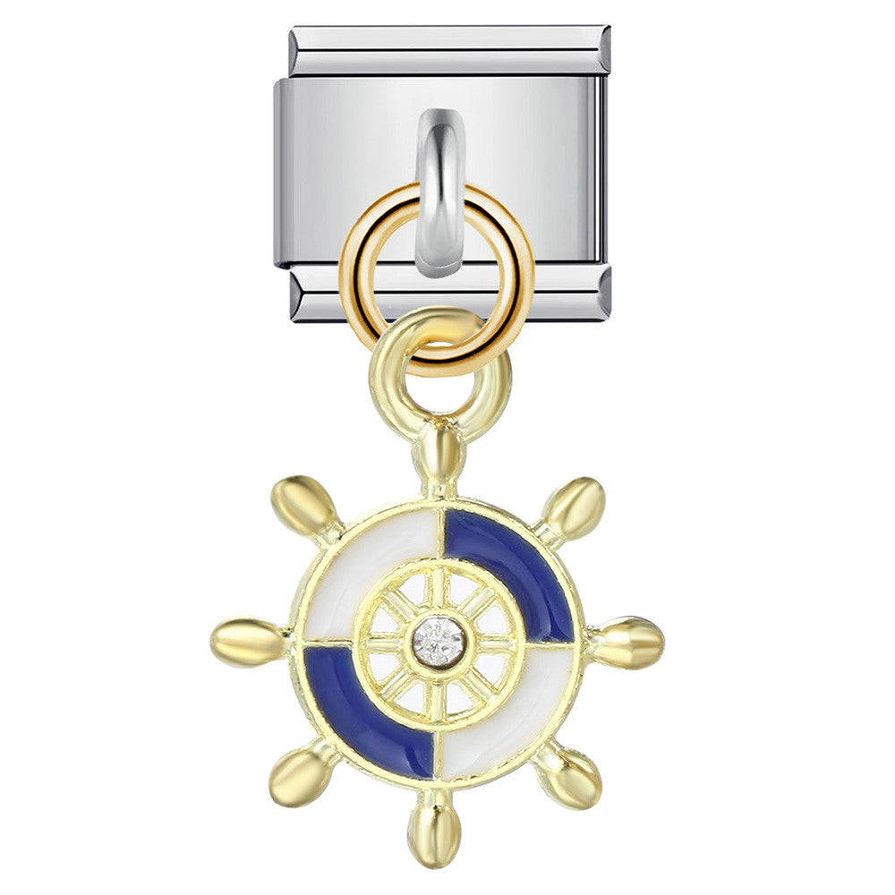 Wholesale  Italian Module Bracelet Pendant Series  Single Hook Titanium Steel Elastic Charms