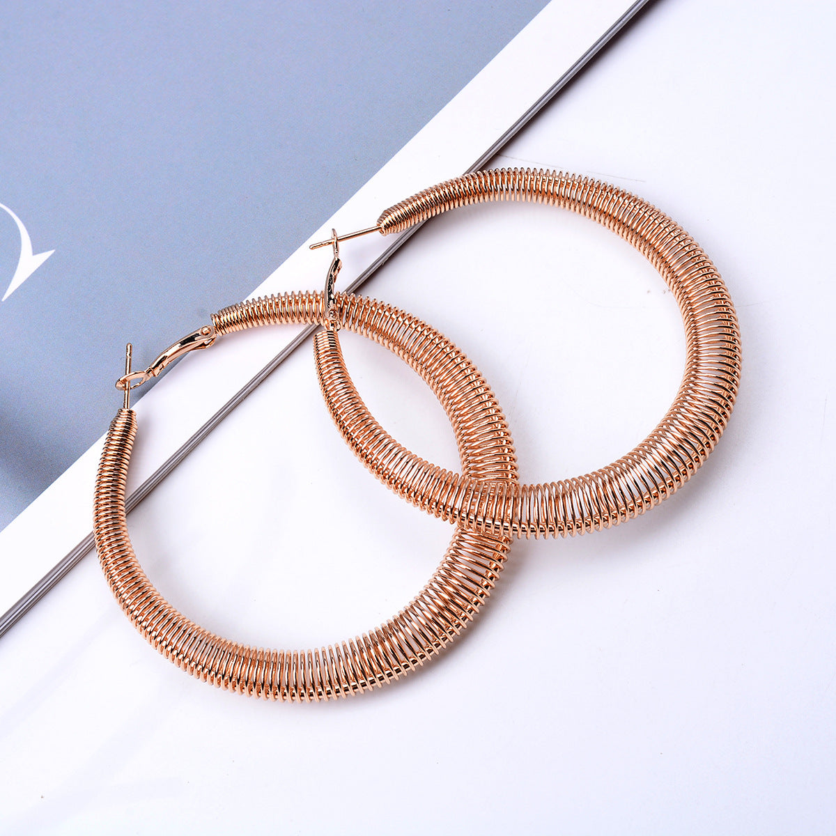 Wholesale Electroplated Metal Oversized Hoop Earrings Chic Party Jewelry for Boutique Resale