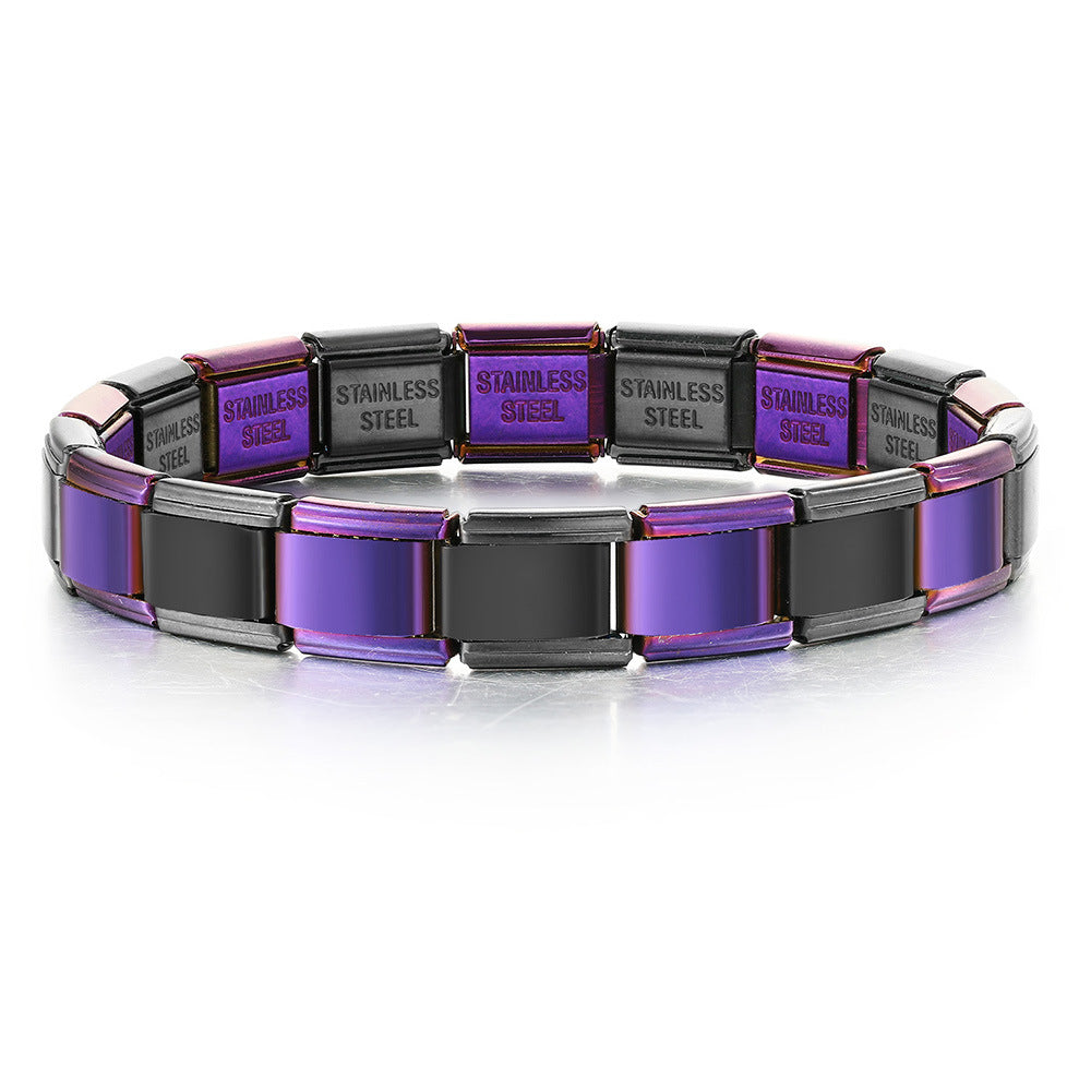 Wholesale Stainless Steel Electroplated Italian Modular Bracelet Chain DIY Fashion Accessory