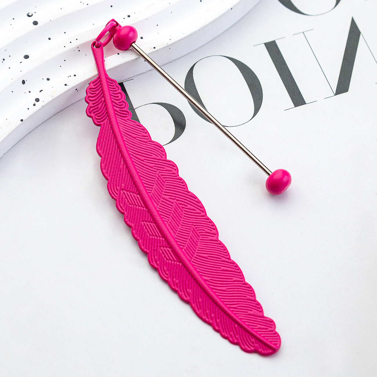 Wholesale Beadable Bar Feather Bookmark DIY Beaded Bookmark ACC-BM-HuaH002