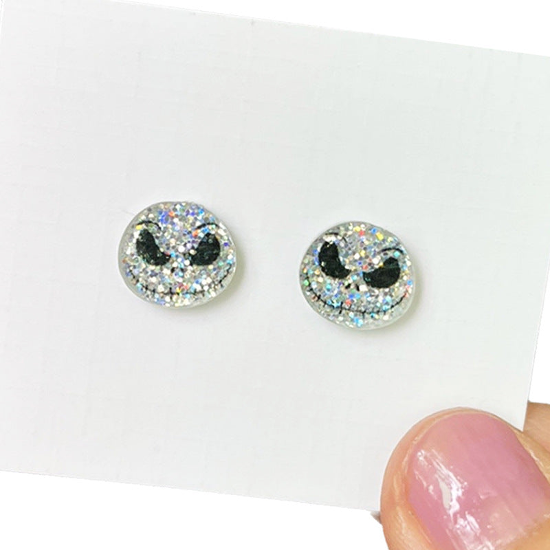 Wholesale 2 pairs/pack  Halloween Cute Mini Shiny Delicate Small Earrings