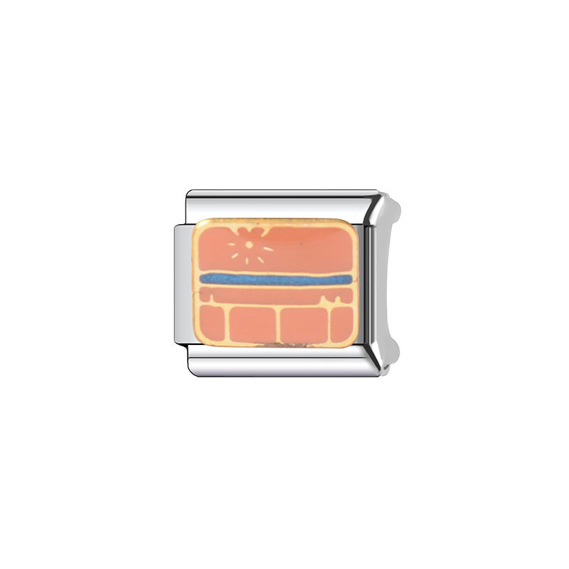 Wholesale Italian Charm Bracelet 9mm DIY Splicing Removable Colorful Cute Stainless Steel Composable Bracelet