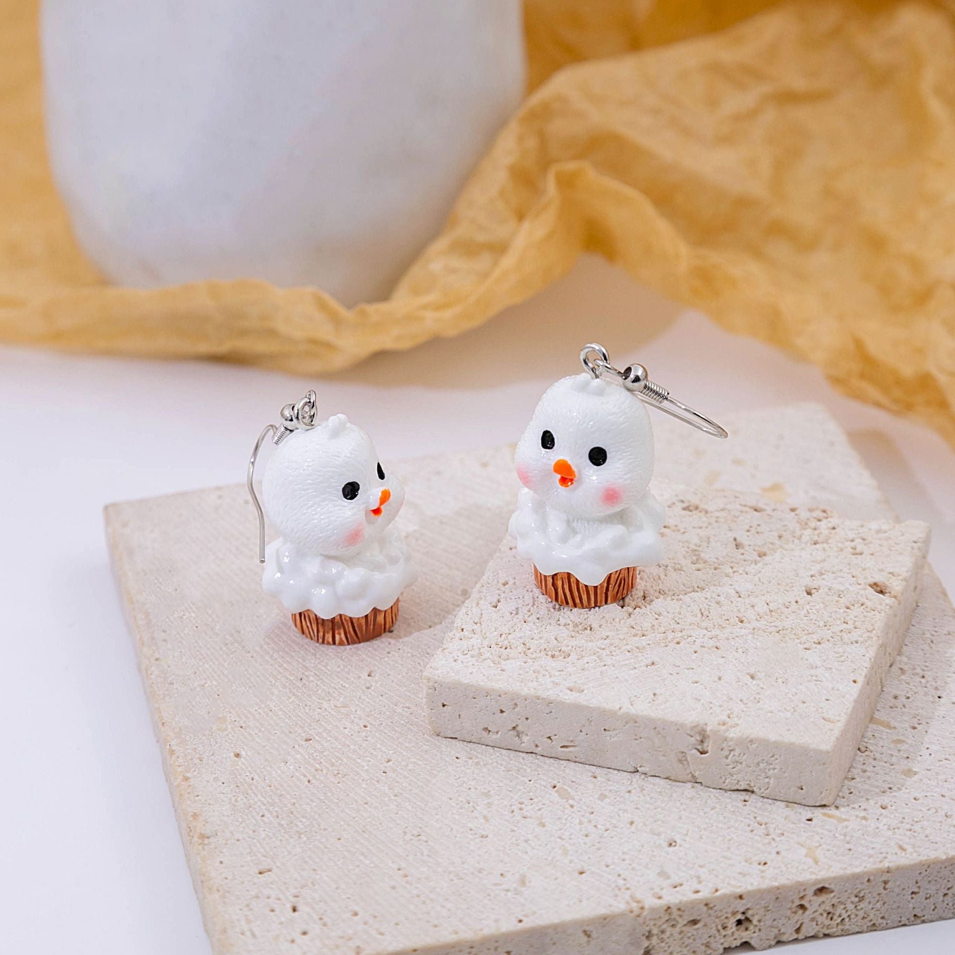 Wholesale cute cartoon chicken animal earrings