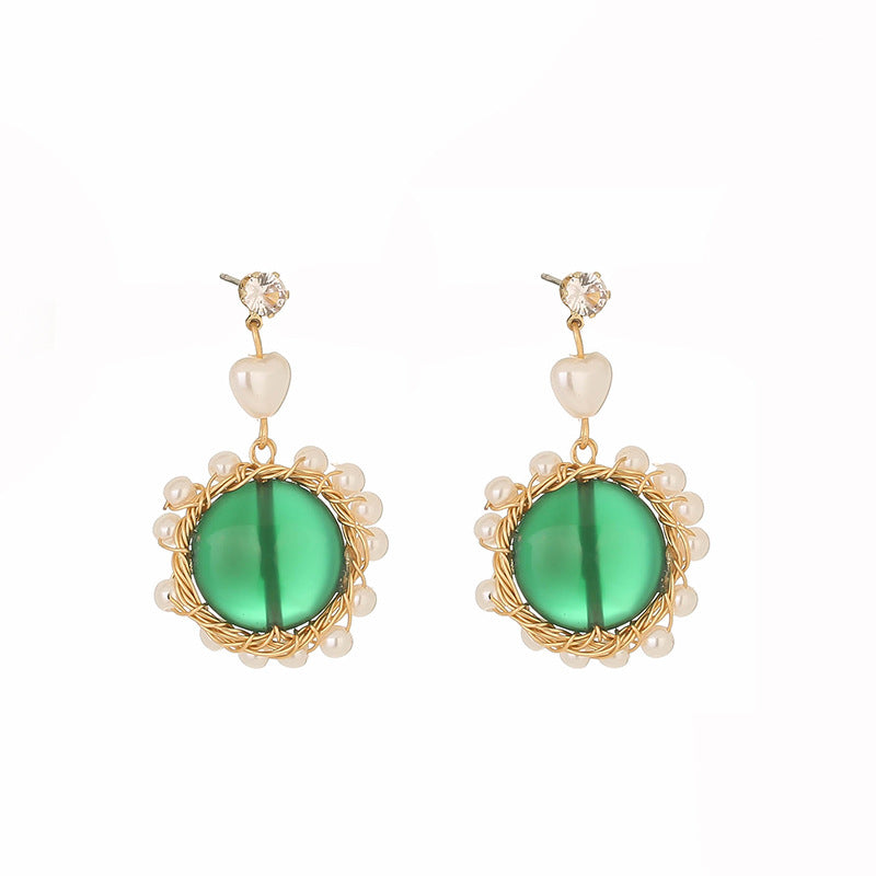 Wholesale Handmade Winding  Pearl Earrings  Long Tassel Butterfly Flower Earrings