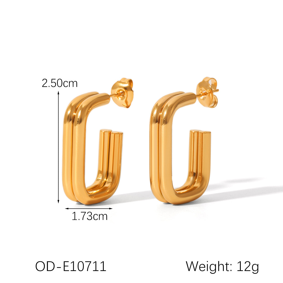 Wholesale U-shaped open stainless steel earrings